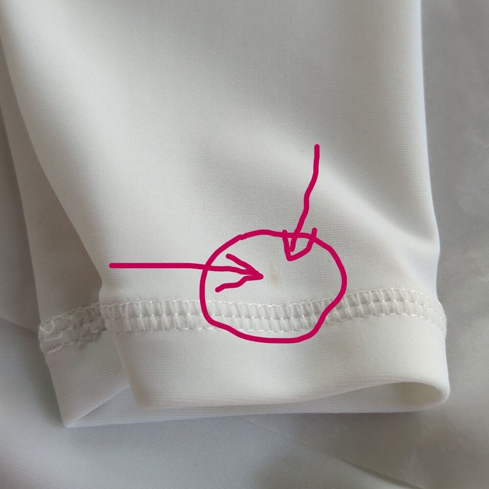 Cabana Life Womens Top sz S White Blue‎ Embroidered convertible ruched rashguard - Picture 13 of 13